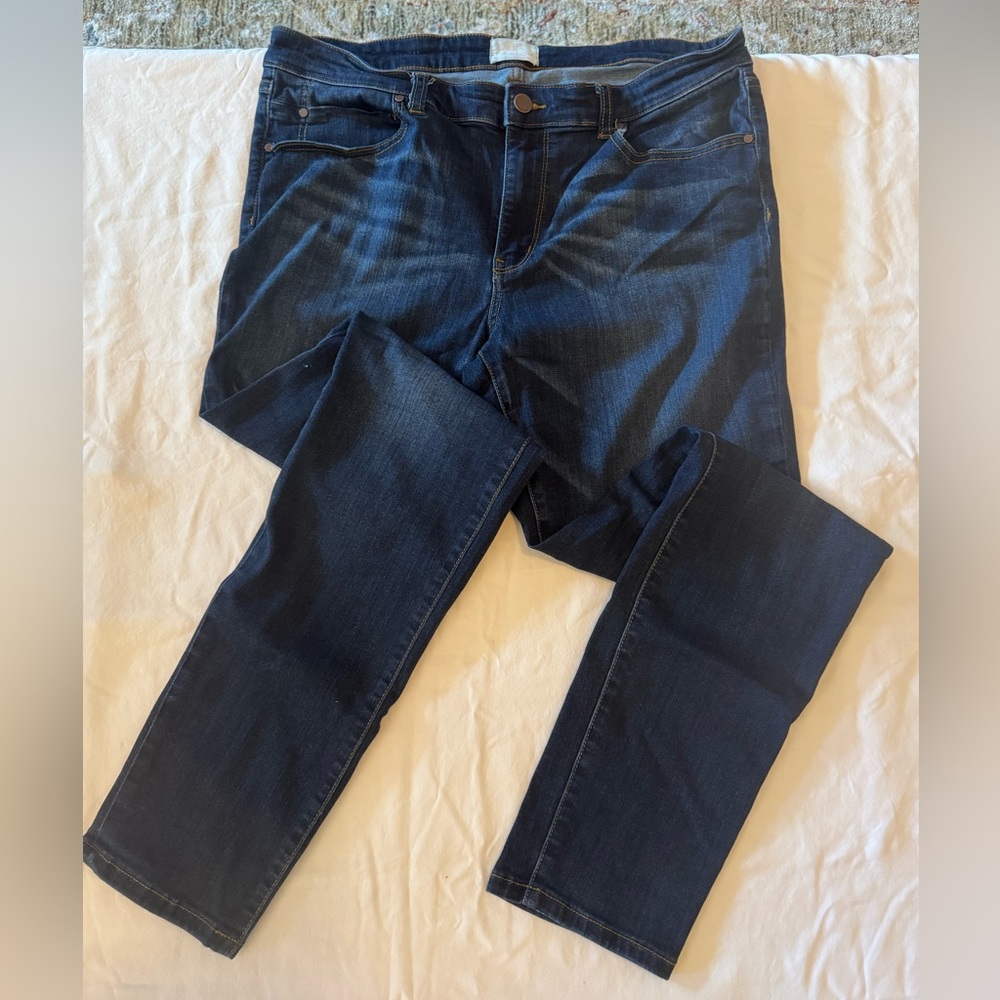 Caslon Dark Blue Skinny Non Distressed Denim Jeans Size 32